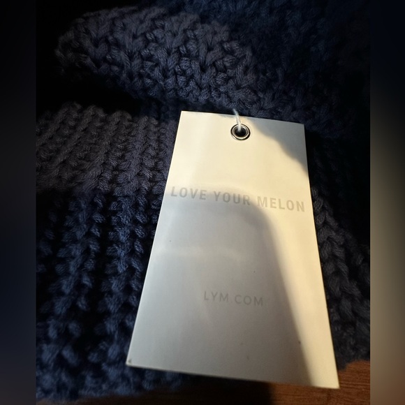 Love Your Melon Dark Blue Knit Beanie - Picture 4 of 5